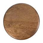 Tavolino rotondo di design in legno massello con base a piedistallo