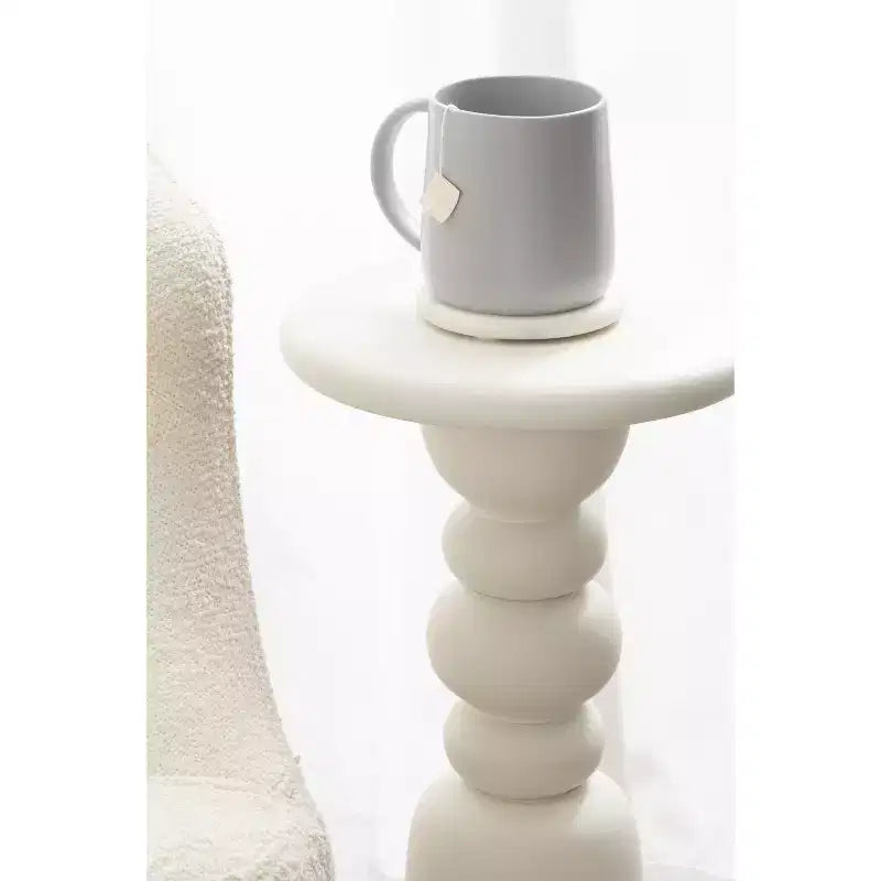 Round Solid Wood Accent Table with Pedestal Base