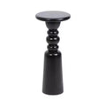 Round Solid Wood Accent Table with Pedestal Base