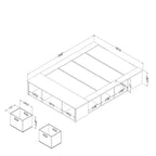 Letto Contenitore con Cesti