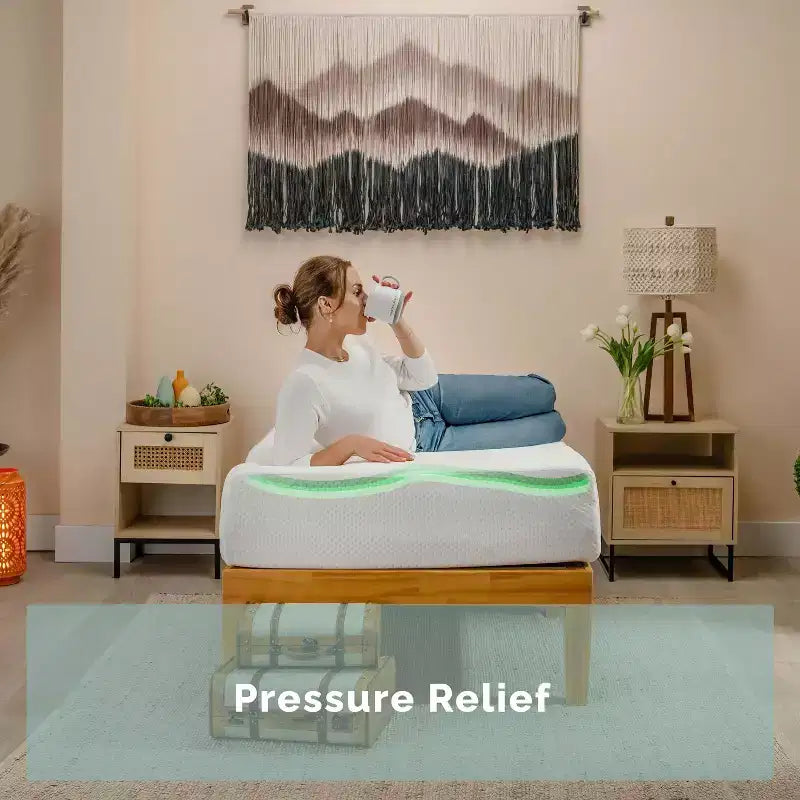 Bryt Green Tea Cooling Memory Foam Mattress - Bed Mattress in A Box