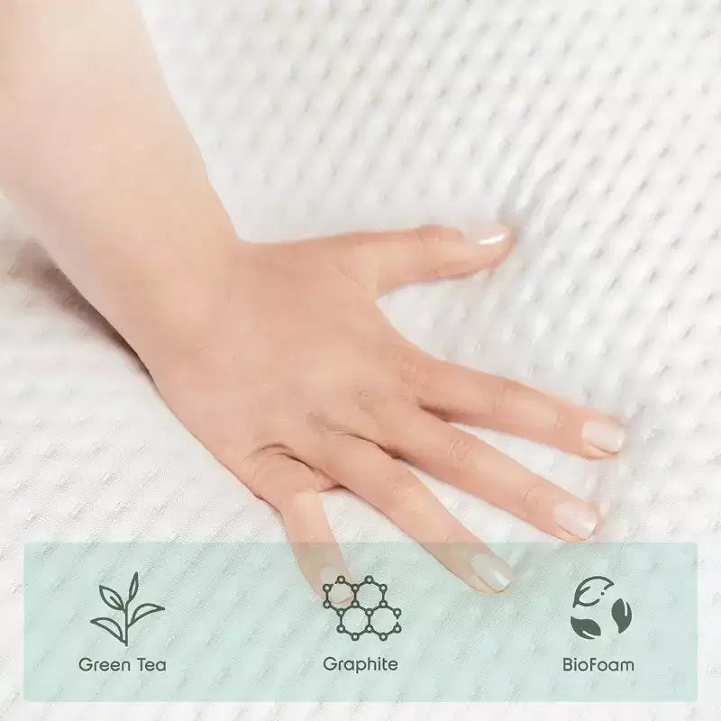 Bryt Green Tea Cooling Memory Foam Mattress - Bed Mattress in A Box