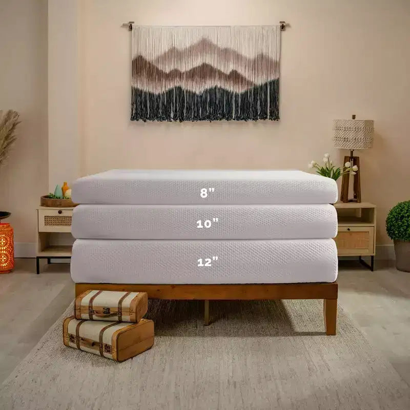 Bryt Green Tea Cooling Memory Foam Mattress - Bed Mattress in A Box