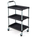 Costway 3 Layer Utility Rolling Tool Cart with Lockable Universal Wheels Ergonomic Handle