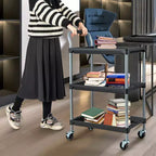 Carrello portautensili a 3 ripiani con ruote bloccabili e maniglia ergonomica