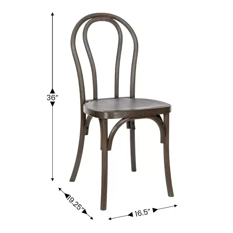 2-Pack Indoor/Outdoor Resin Thonet Style Chairs