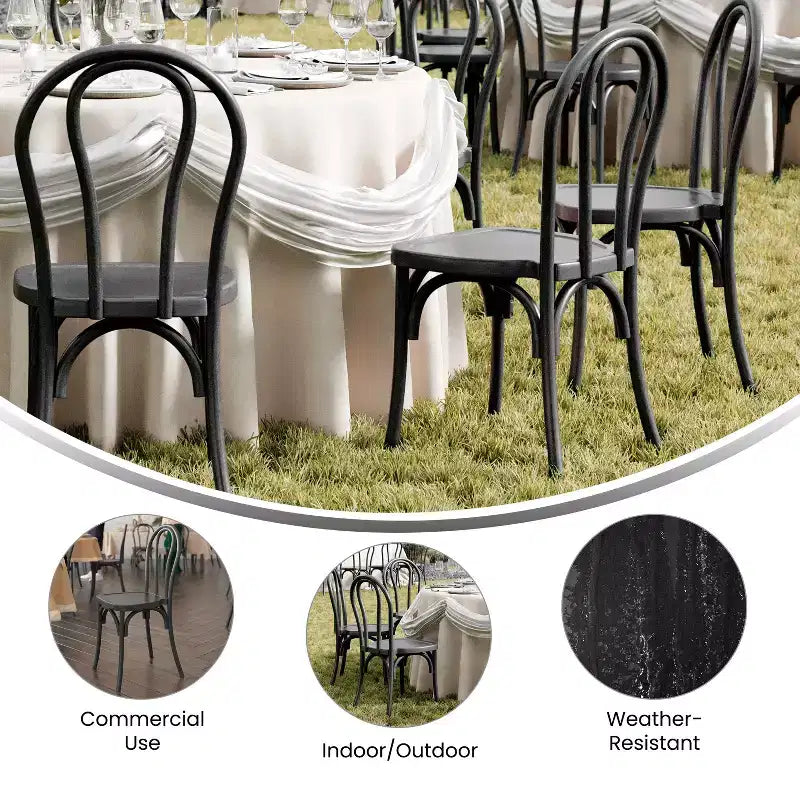 2-Pack Indoor/Outdoor Resin Thonet Style Chairs