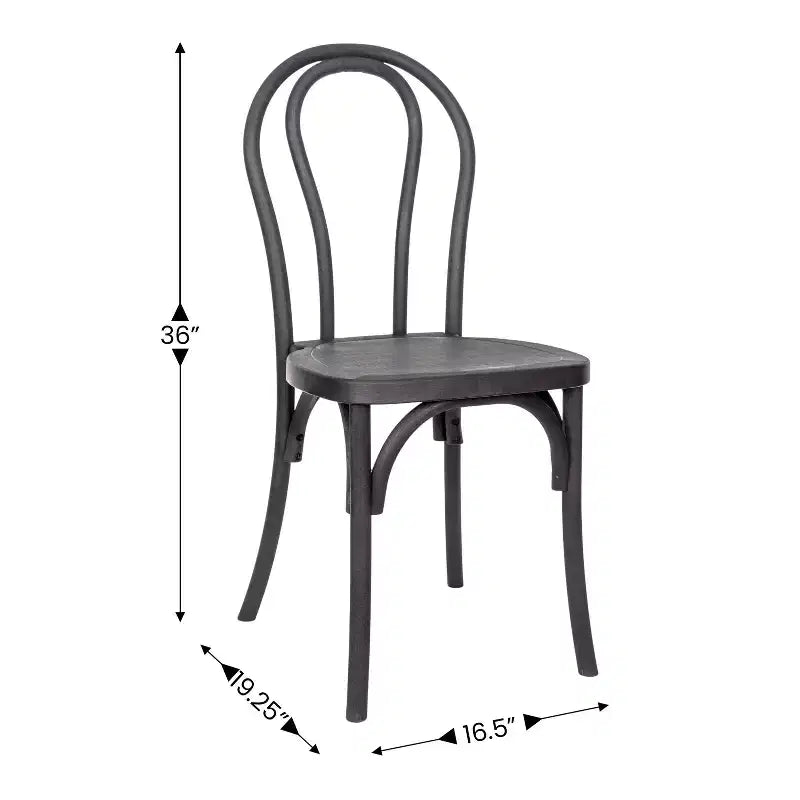 2-Pack Indoor/Outdoor Resin Thonet Style Chairs