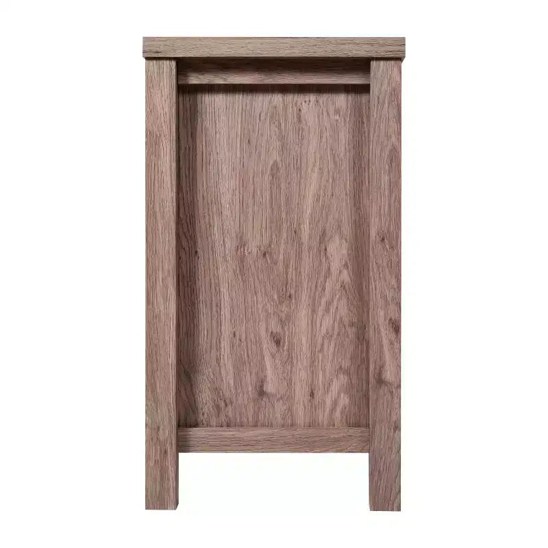 Engineered Wood Buffet Sideboard Storage Cabinet with Open Shelf, 2 Drawers and 2 Tempered Glass Doors