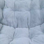 Sedia a disco pieghevole e poggiapiedi oversize per dormitorio, camera da letto