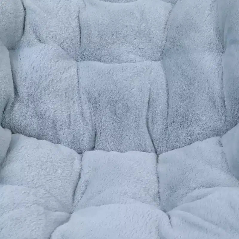 Oversized Folding Saucer Chair and Ottoman for Dorm, Bedroom