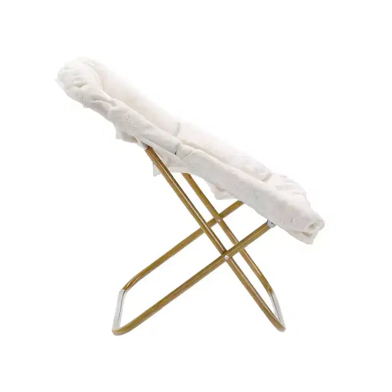 Oversized Folding Saucer Chair and Ottoman for Dorm, Bedroom
