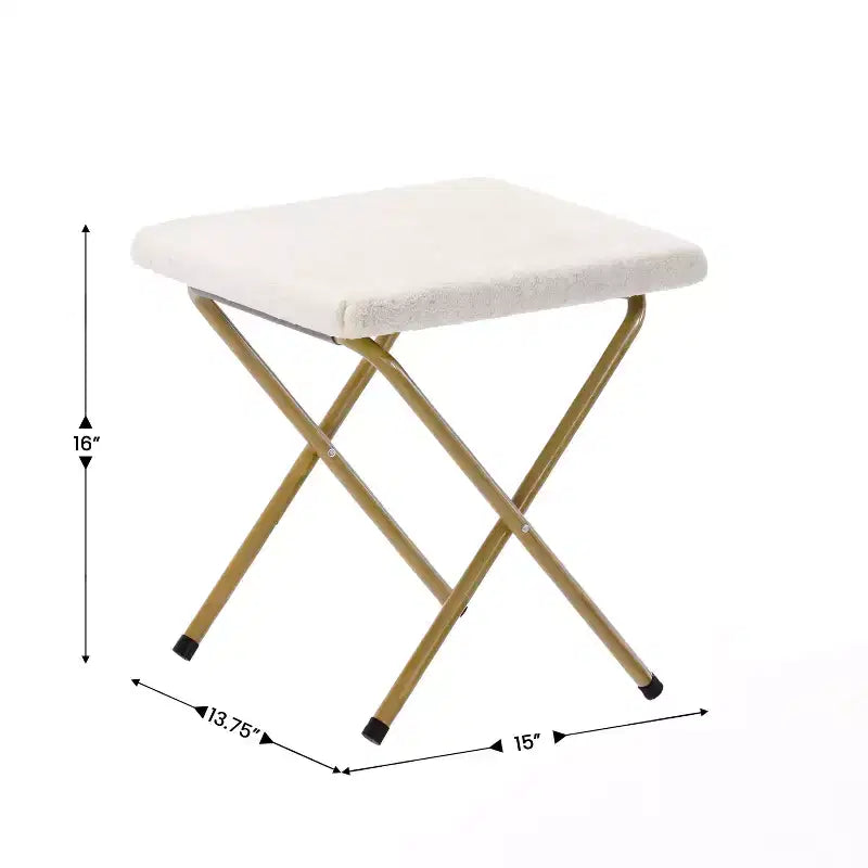 Oversized Folding Saucer Chair and Ottoman for Dorm, Bedroom
