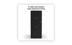 Classificatore verticale a 3 cassetti, formato Letter, nero, 35,6 x 45,7 x 88,6 cm
