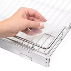 Hold N Storage - Hard plastic shelf liner for pull out shelf, fits same size pull out cabinet organizers - Clear frosted shelf protector