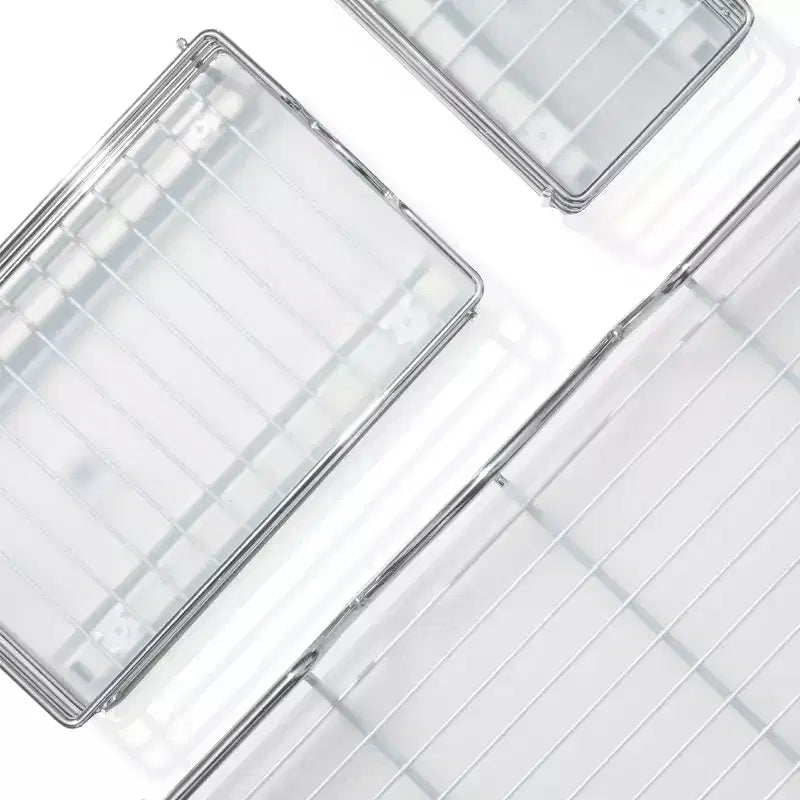 Hard Plastic Shelf Liner for Pull-Out Wire Shelves - Clear Frosted, Multiple Sizes