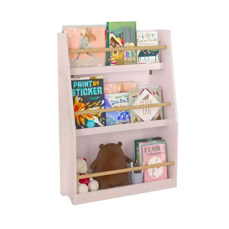 3-Tier Floor Standing Bookshelf for Kids – White