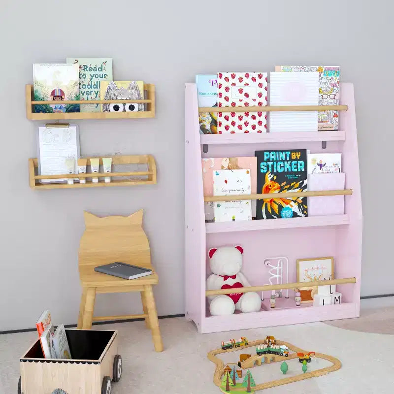 3-Tier Floor Standing Bookshelf for Kids – White