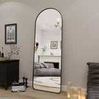 HOMLUX 64x21 Modern Full Length Bathroom Mirror Arched Leaning Floor Mirror