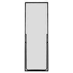 Specchio a piantana rettangolare in alluminio 64x21 con cavalletto