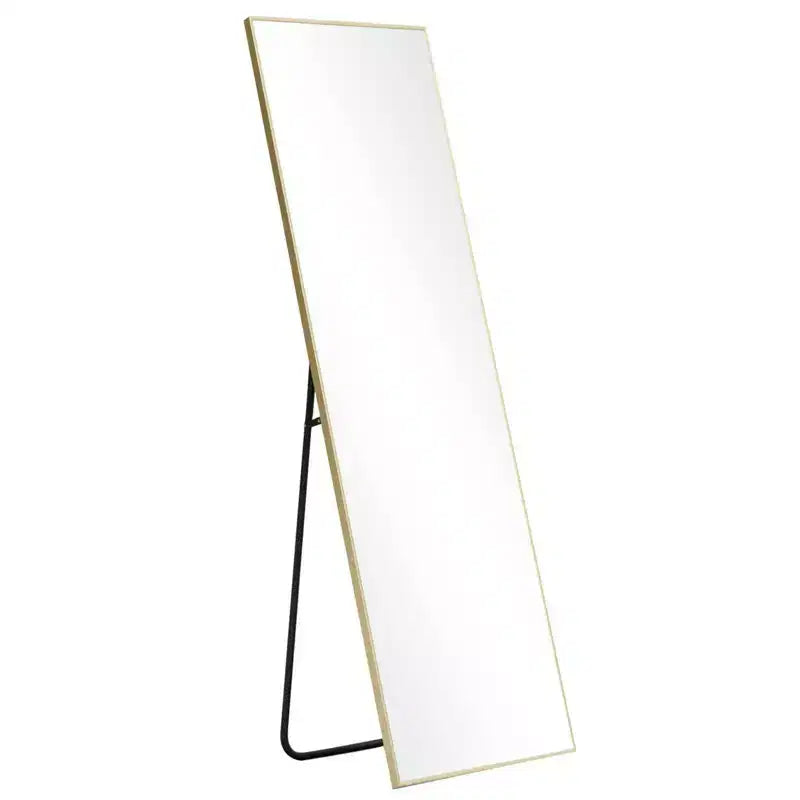 64x21 Square Aluminum Leaner Mirror with Kickstand