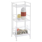 Scaffale portaoggetti pieghevole in metallo a 3 ripiani da 82,5 cm