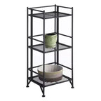 Scaffale portaoggetti pieghevole in metallo a 3 ripiani da 82,5 cm