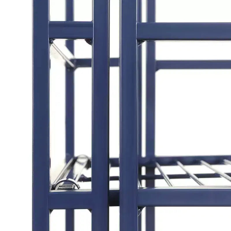 32.5" 3-Tier Foldable Metal Storage Shelf