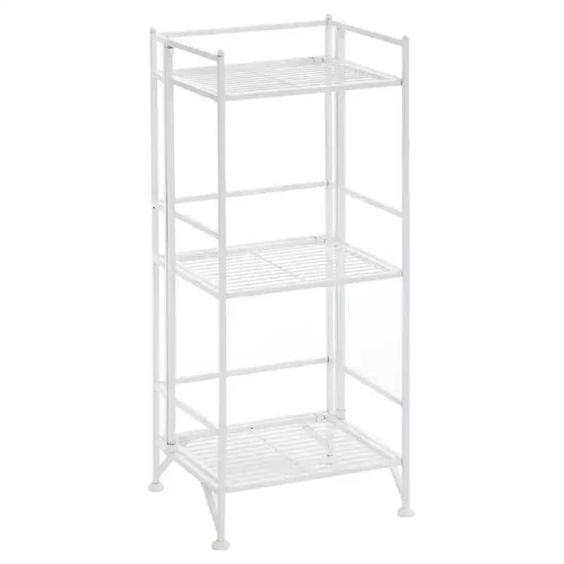 32.5" 3-Tier Foldable Metal Storage Shelf
