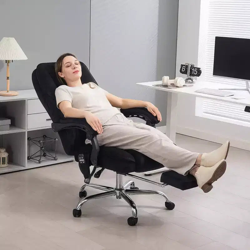 Executive Massage Office Chair with Adjustable Height and Footrest