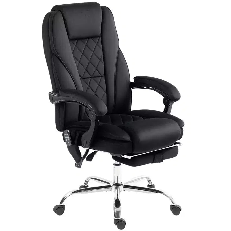 Executive Massage Office Chair with Adjustable Height and Footrest