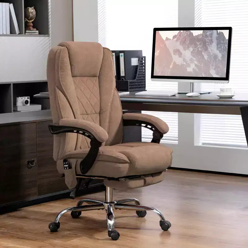 Executive Massage Office Chair with Adjustable Height and Footrest