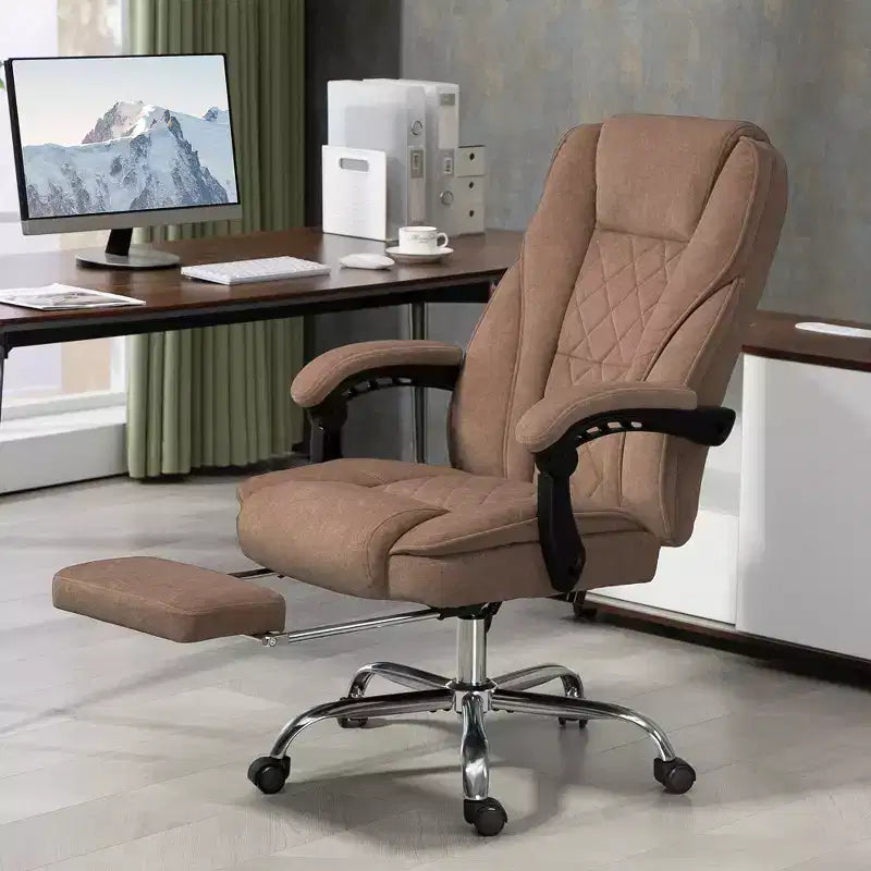 Executive Massage Office Chair with Adjustable Height and Footrest