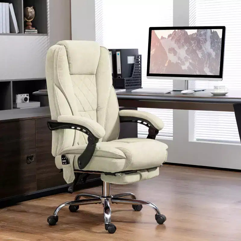 Executive Massage Office Chair with Adjustable Height and Footrest