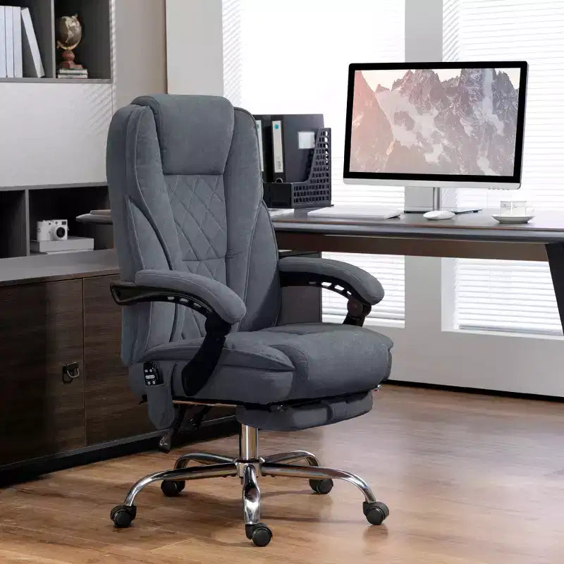 Executive Massage Office Chair with Adjustable Height and Footrest