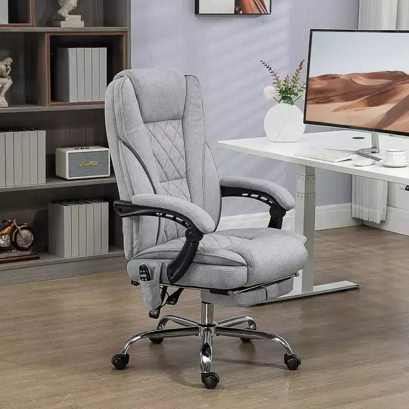 Executive Massage Office Chair with Adjustable Height and Footrest