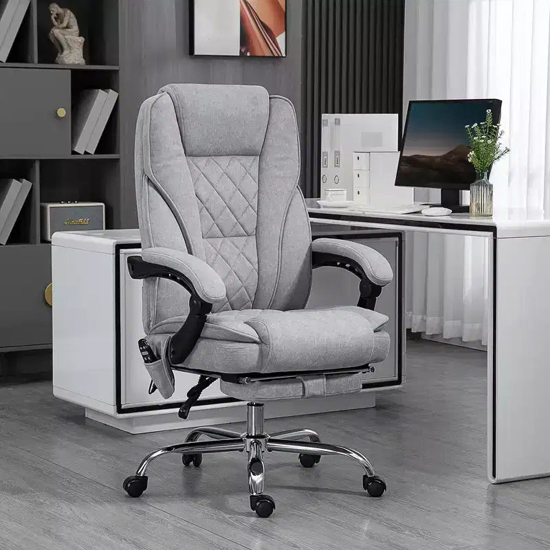 Executive Massage Office Chair with Adjustable Height and Footrest