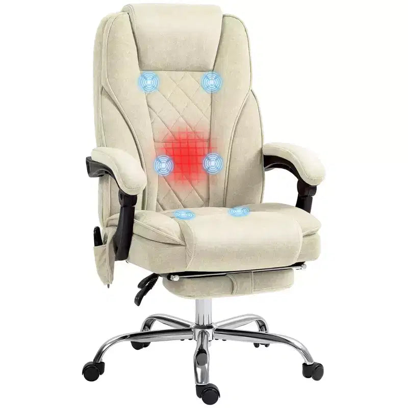 Executive Massage Office Chair with Adjustable Height and Footrest