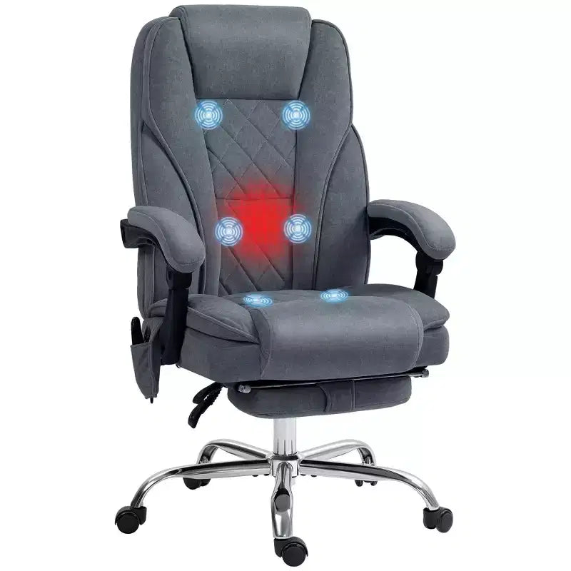 Executive Massage Office Chair with Adjustable Height and Footrest