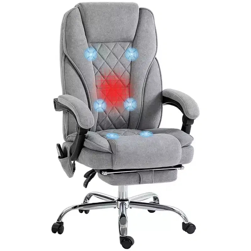 Executive Massage Office Chair with Adjustable Height and Footrest