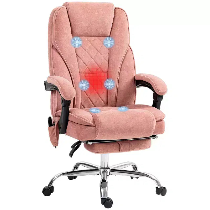 Executive Massage Office Chair with Adjustable Height and Footrest