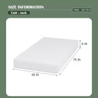 Materasso in schiuma da 20 cm con rivestimento sfoderabile e lavabile, rigidità media, certificazione CertiPUR-US