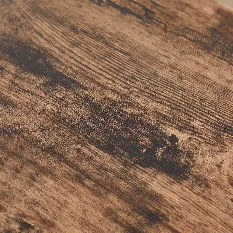 Rectangle Coffee Table with X-Shaped Metal Frame, Rustic Brown
