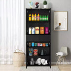 Dispensa da Cucina 66" con 4 Ante, 3 Ripiani Regolabili e 1 Cassetto – Mobile Contenitore Indipendente