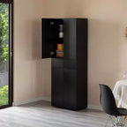Dispensa da Cucina 66" con 4 Ante, 3 Ripiani Regolabili e 1 Cassetto – Mobile Contenitore Indipendente