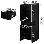 Dispensa da Cucina 66" con 4 Ante, 3 Ripiani Regolabili e 1 Cassetto – Mobile Contenitore Indipendente