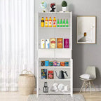 Dispensa da Cucina 66" con 4 Ante, 3 Ripiani Regolabili e 1 Cassetto – Mobile Contenitore Indipendente
