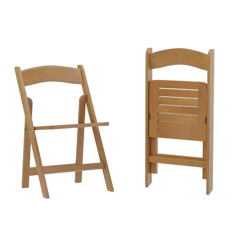 Solid Wood Folding Dining Chair - Set of 2