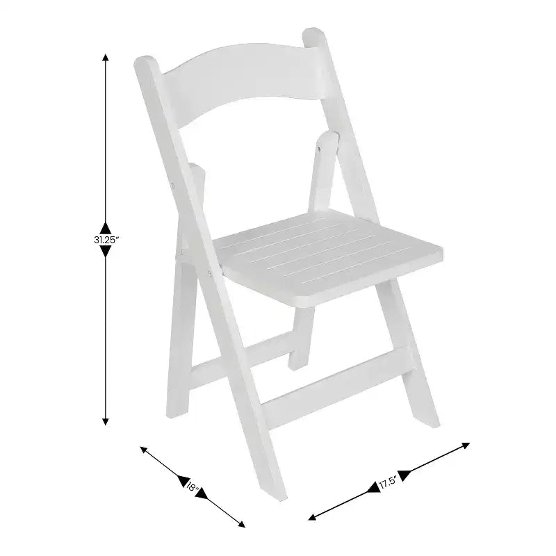 Solid Wood Folding Dining Chair - Set of 2
