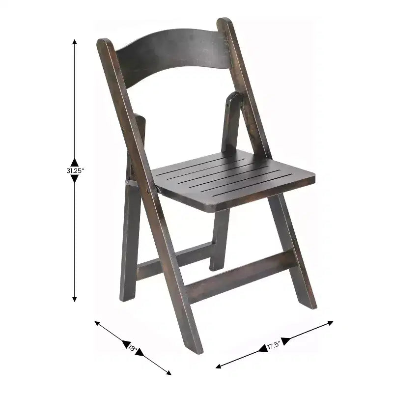 Solid Wood Folding Dining Chair - Set of 2